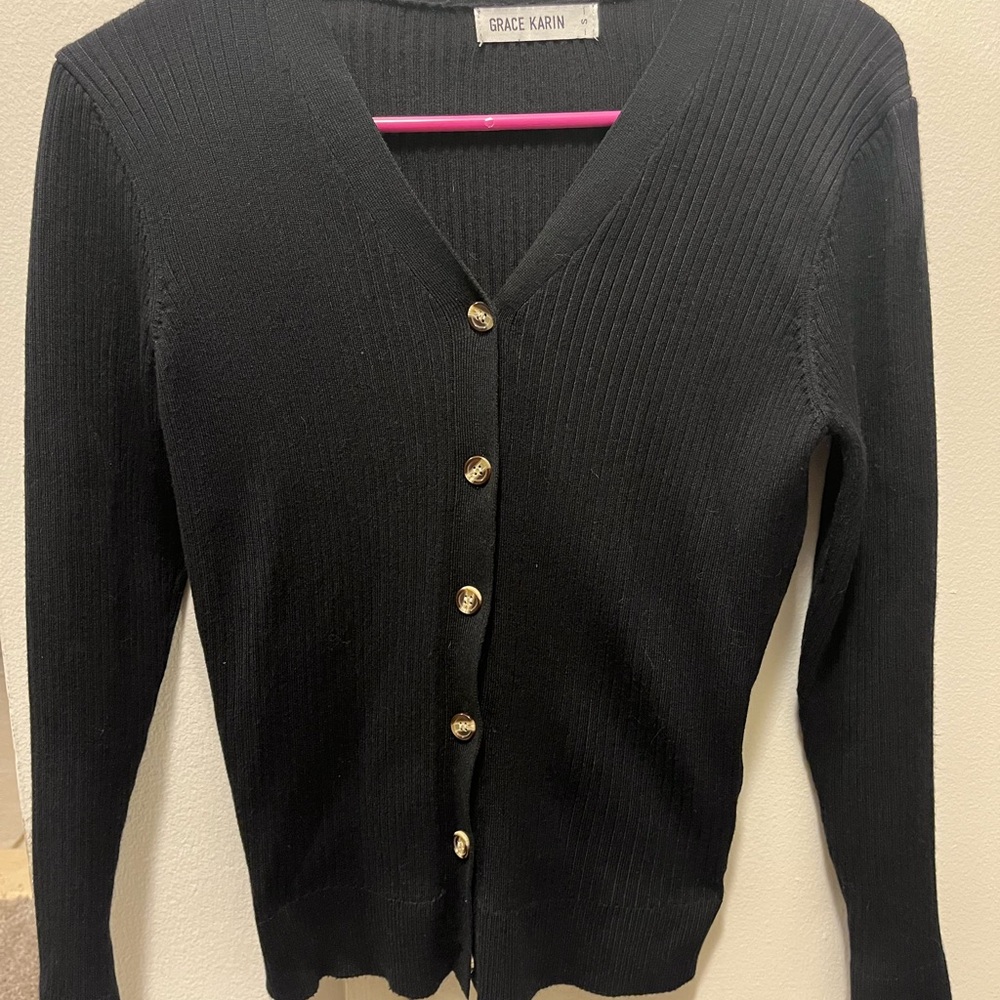 Grace Karin Women's Black Cardigan